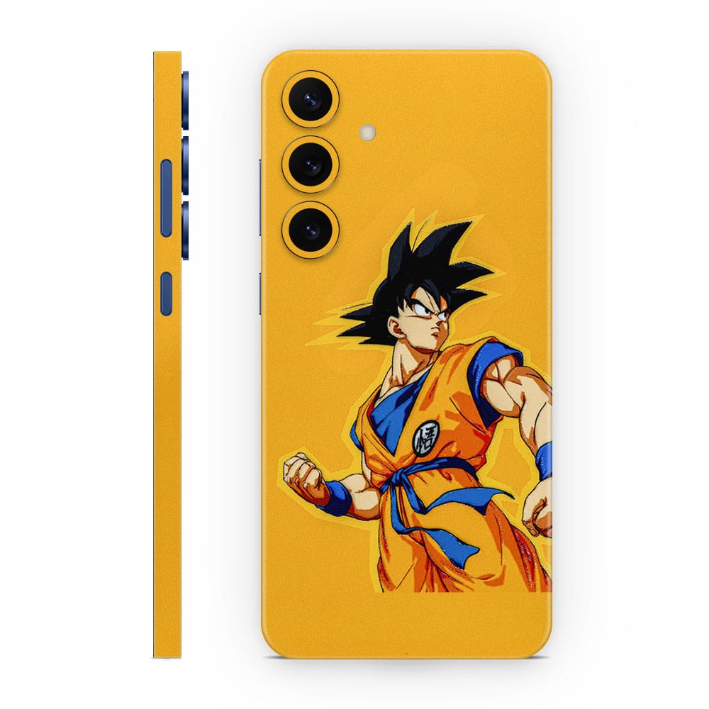 Galaxy s25 plus goku yellow 3d skin wrapitskin