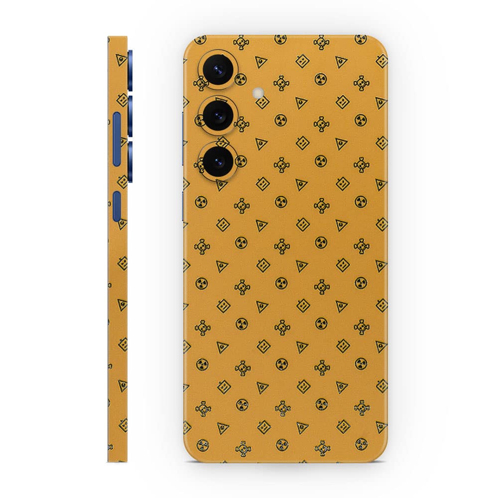 Galaxy s25 plus yellow danger 3d skin wrapitskin