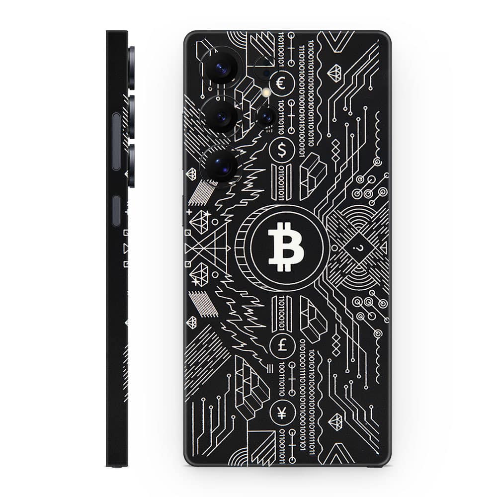 Galaxy s25 ultra bitcoin 3d skin wrapitskin