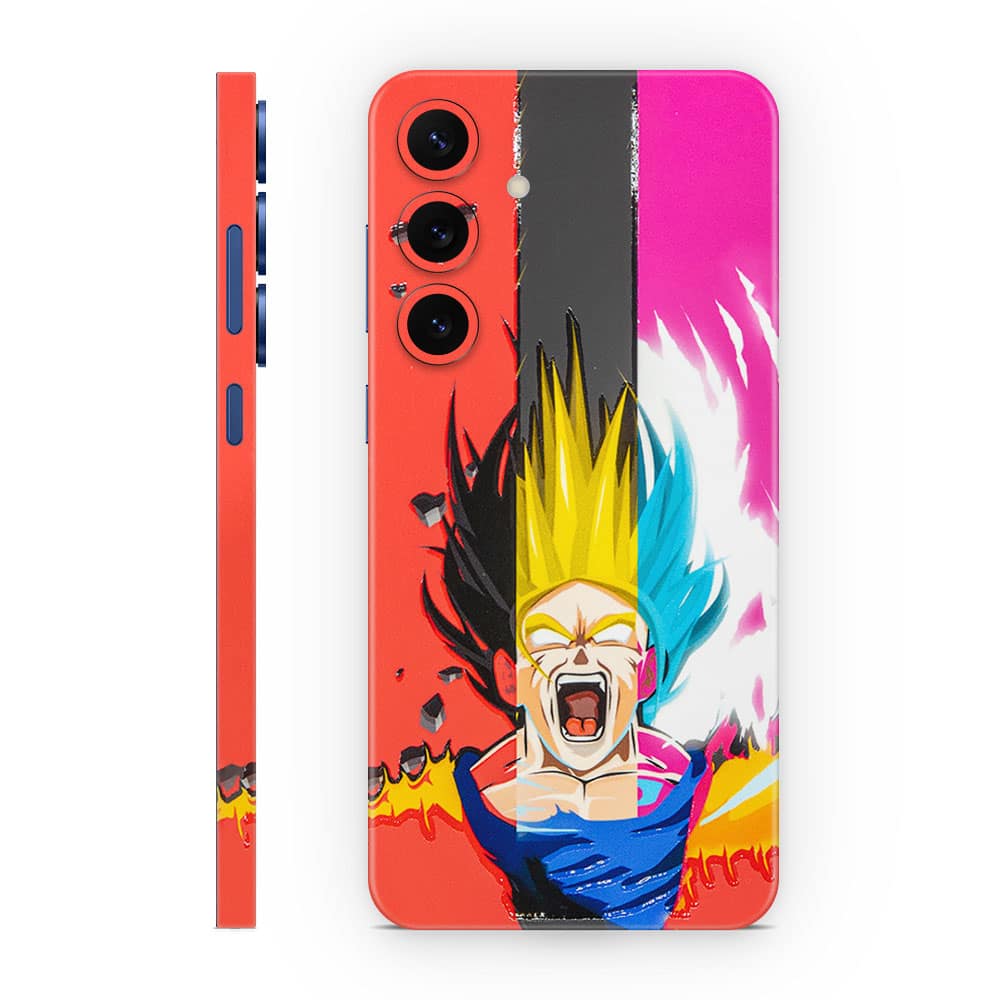 Galaxy s25 plus angry goku 3d skin wrapitskin