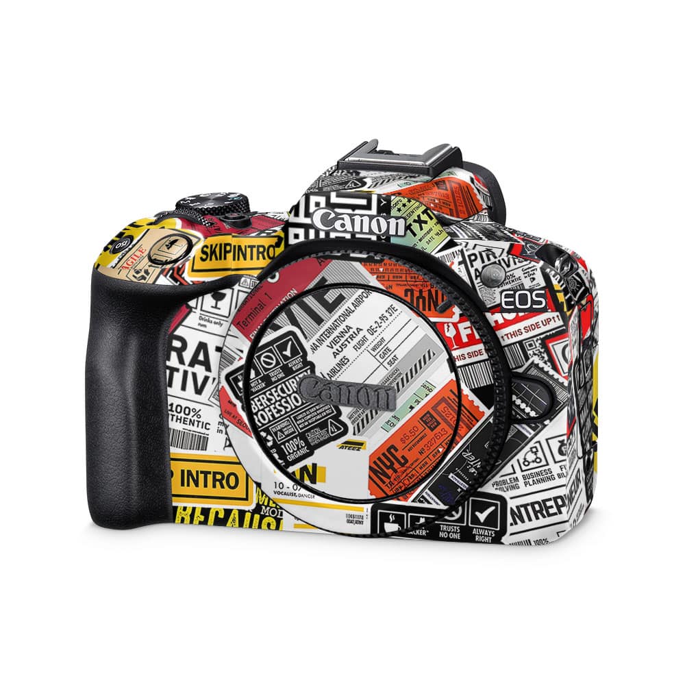Canon eos r50 camera lable land skin wrapitskin