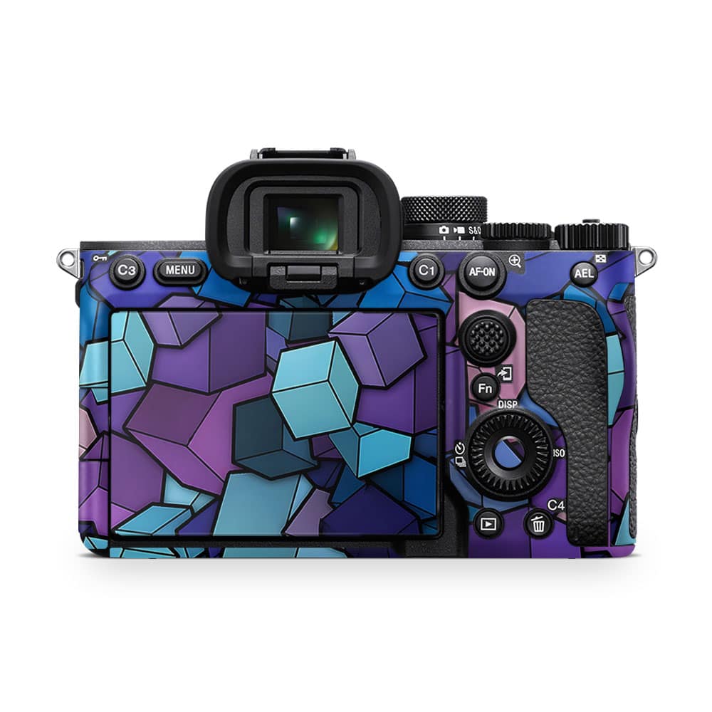 Sony alpha a7 iv camera 3d cubes skin | wrapitskin