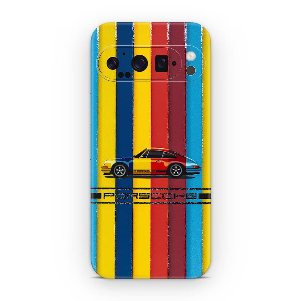 Pixel 9 pro xl porsche multicolor 3d skin wrapitskin
