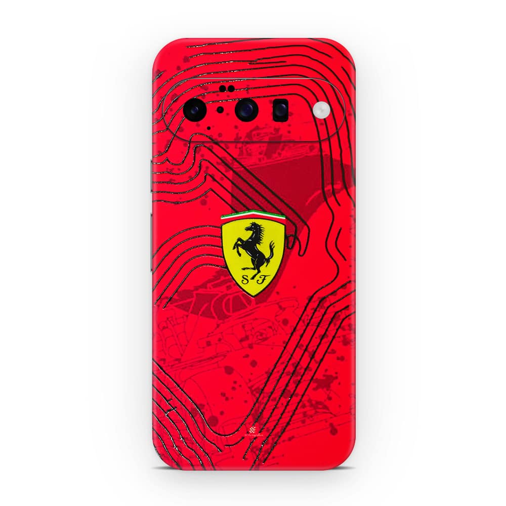 Pixel 10 ferrari's blaze 3d skin wrapitskin