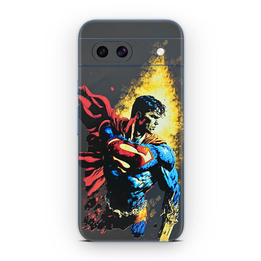 Pixel 8a superman comic 3d skin wrapitskin
