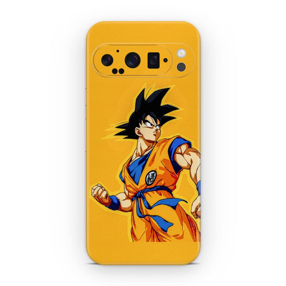 Pixel 9 pro goku yellow 3d skin wrapitskin