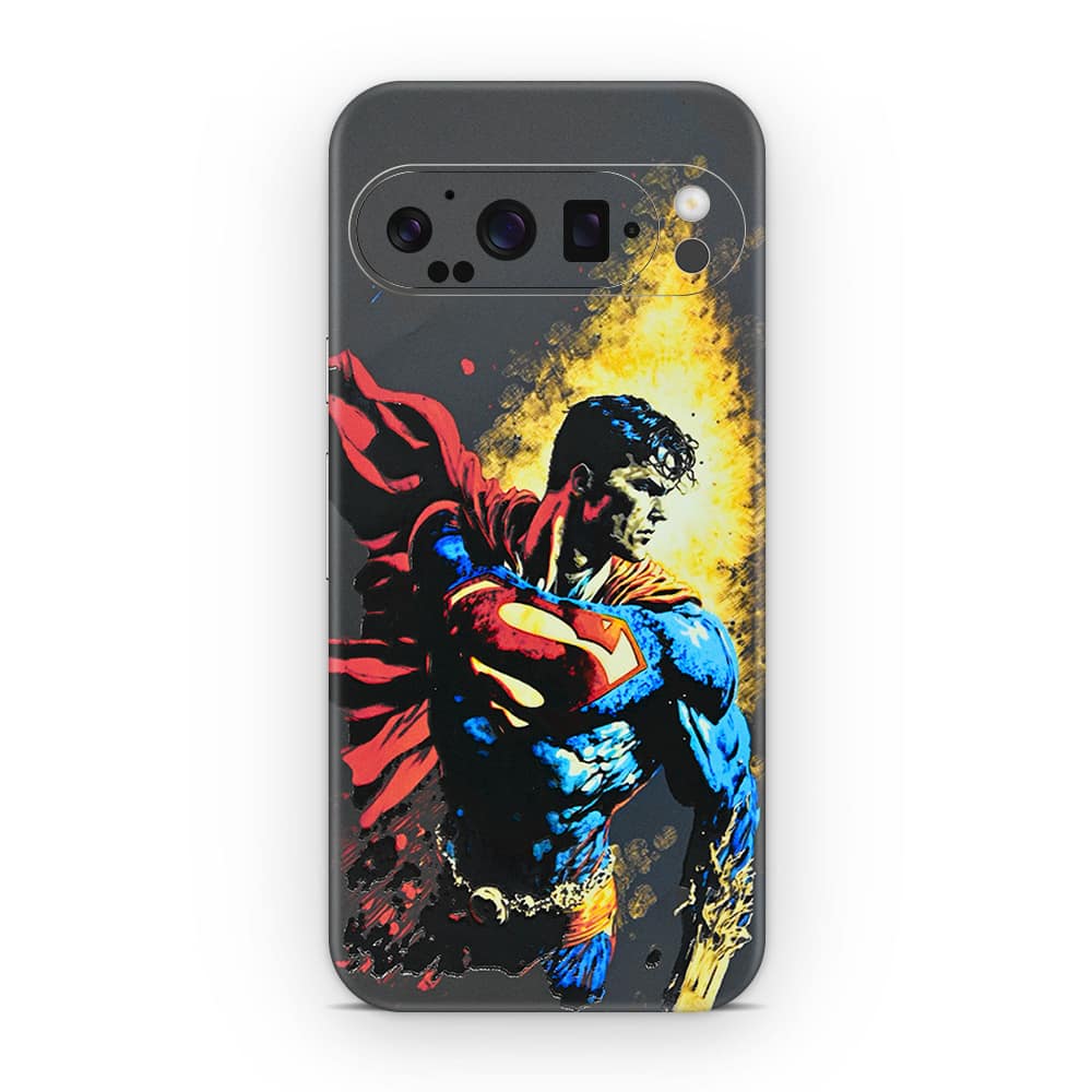 Pixel 9 pro xl superman comic 3d skin wrapitskin