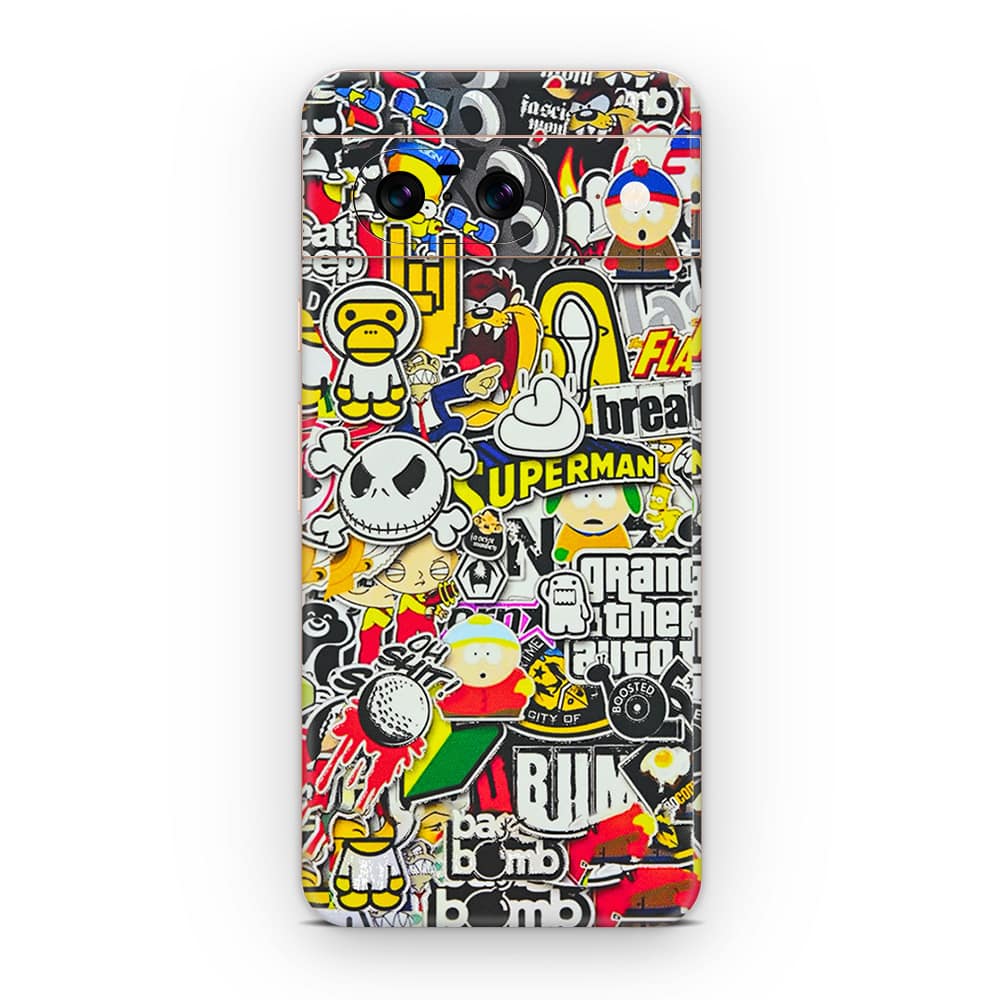 Pixel 8 sticker bomb 3d skin wrapitskin