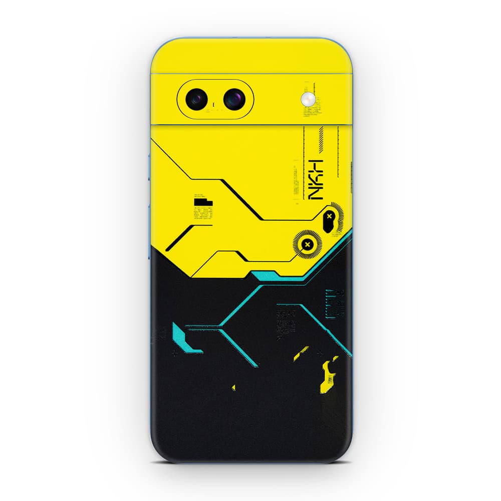 Pixel 8a cyberpunk city 3d skin wrapitskin