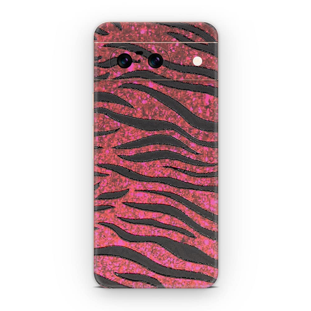 Pixel 8 red zebra 3d skin wrapitskin