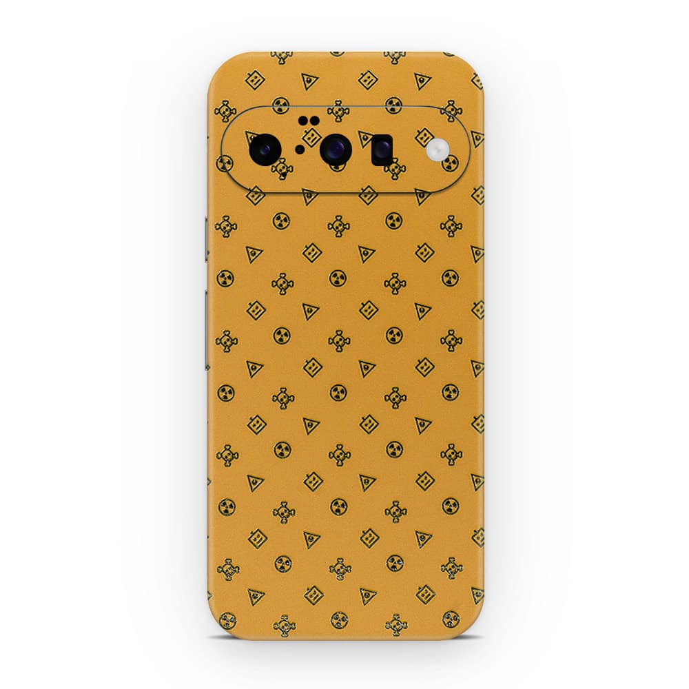 Pixel 10 yellow danger 3d skin wrapitskin