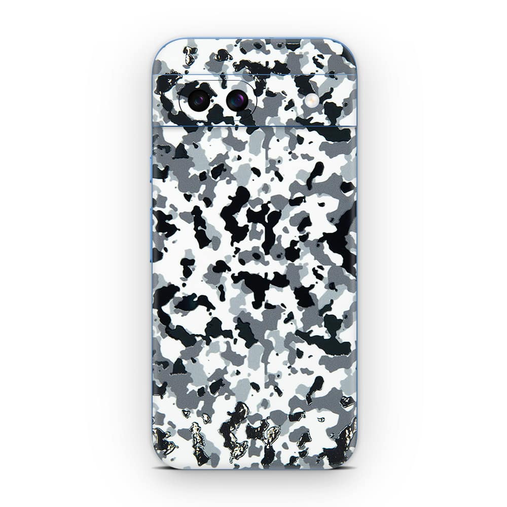Pixel 8a snow camo 3d skin wrapitskin
