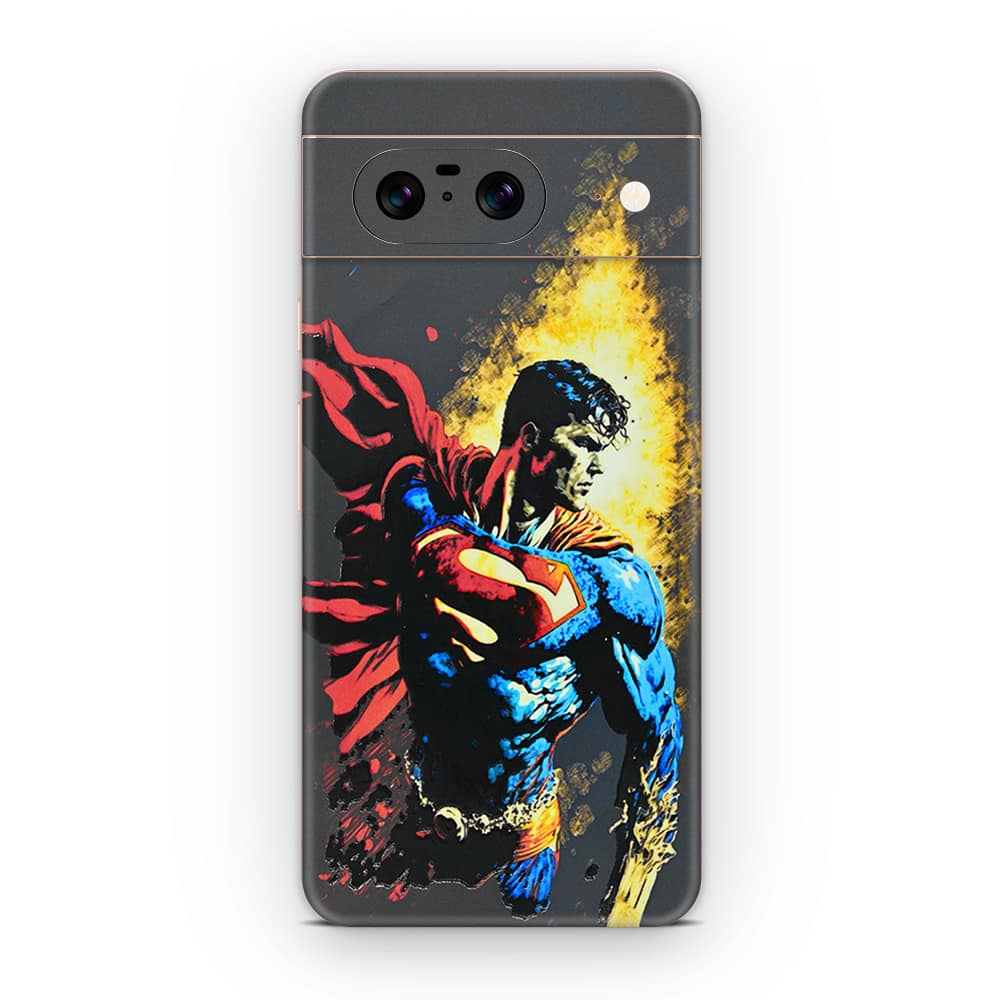 Pixel 8 superman comic 3d skin wrapitskin