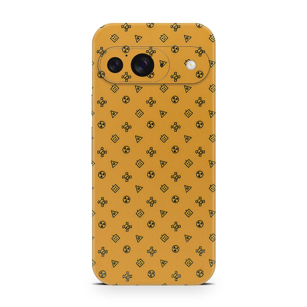 Pixel 9 yellow danger 3d skin wrapitskin