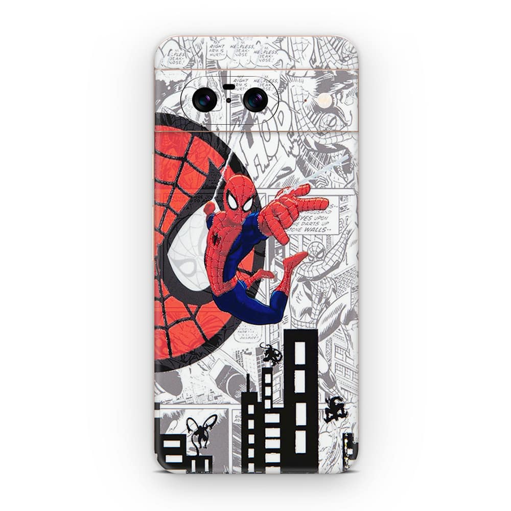 Pixel 8 spiderman comic 3d skin wrapitskin