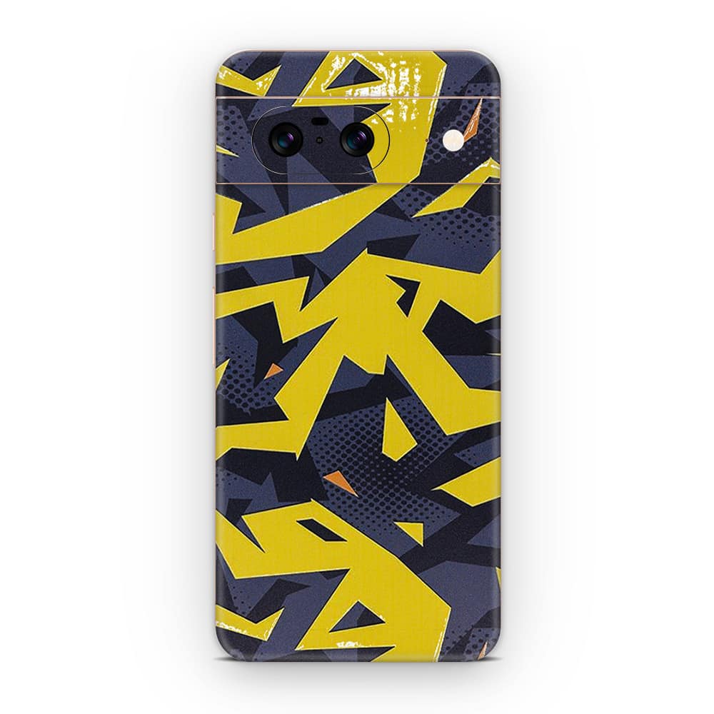 Pixel 8 abstract yellow 3d skin wrapitskin