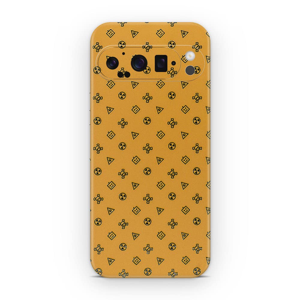 Pixel 9 pro yellow danger 3d skin wrapitskin