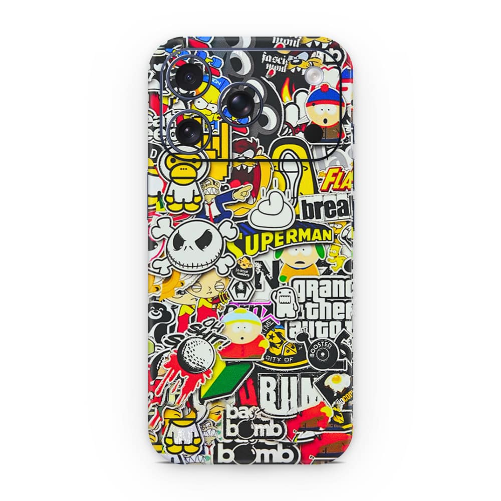 Iphone 17 pro sticker bomb 3d skin wrapitskin