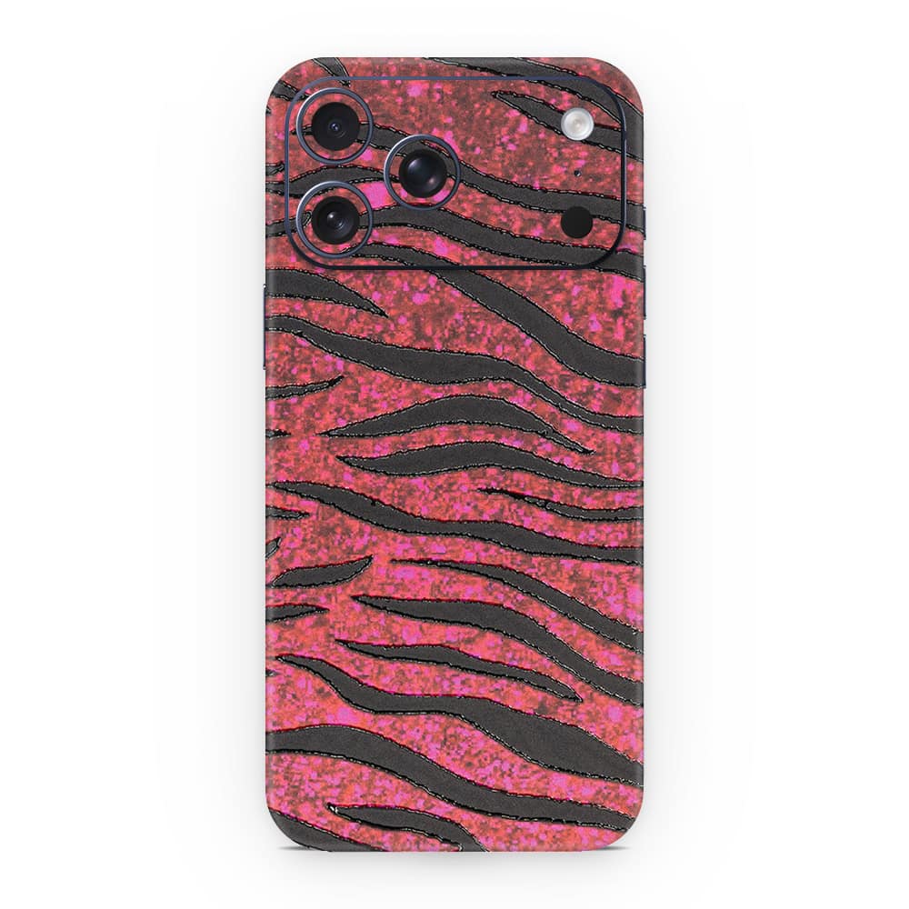 Iphone 17 pro max red zebra 3d skin wrapitskin