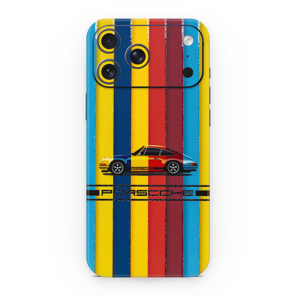 Iphone 17 pro max porsche multicolor 3d skin wrapitskin