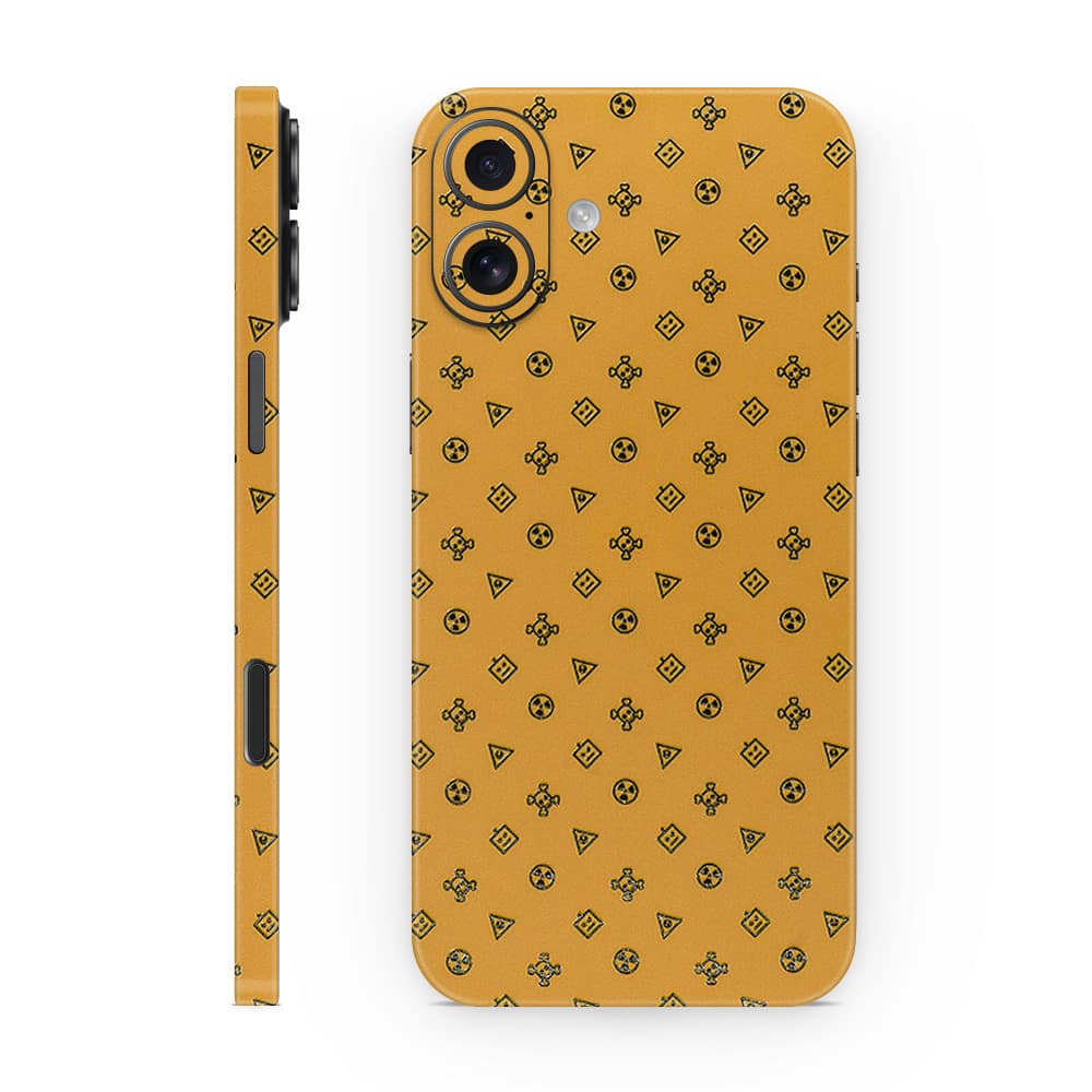 Iphone 17 yellow danger 3d skin wrapitskin