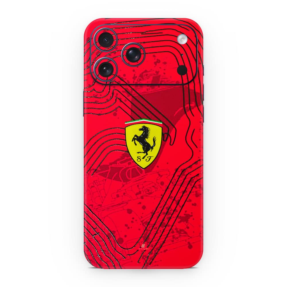 Iphone 17 pro max ferrari's blaze 3d skin wrapitskin