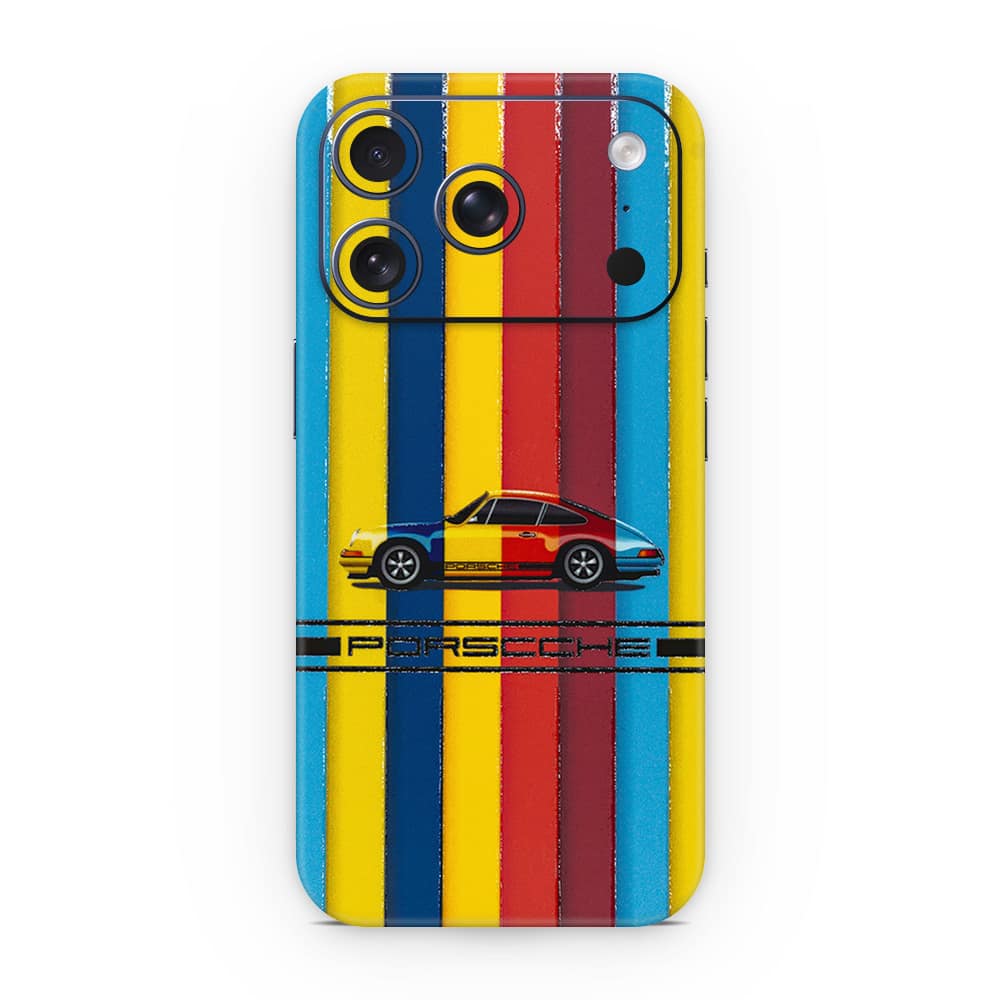 Iphone 17 pro porsche multicolor 3d skin wrapitskin