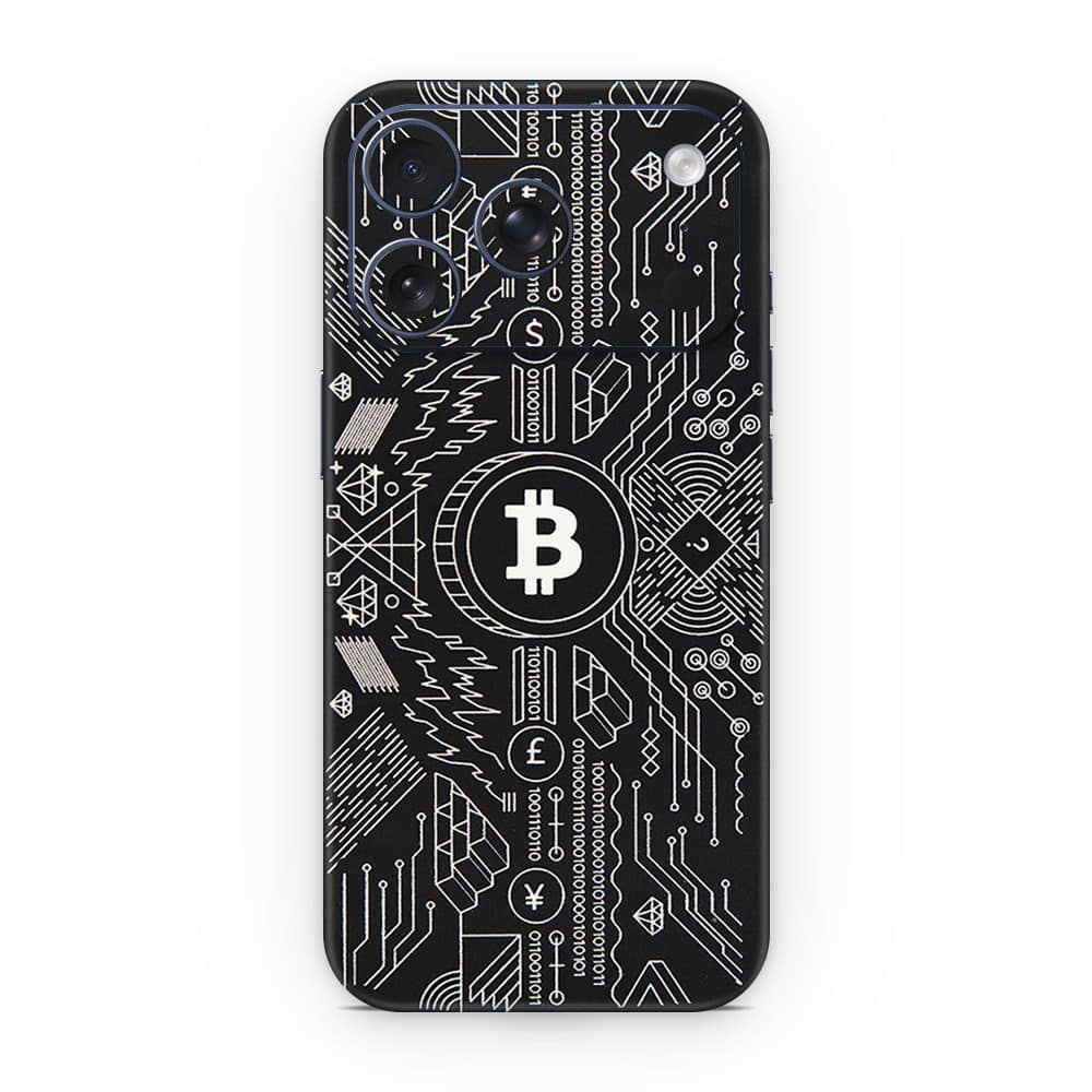Iphone 17 pro bitcoin 3d skin wrapitskin