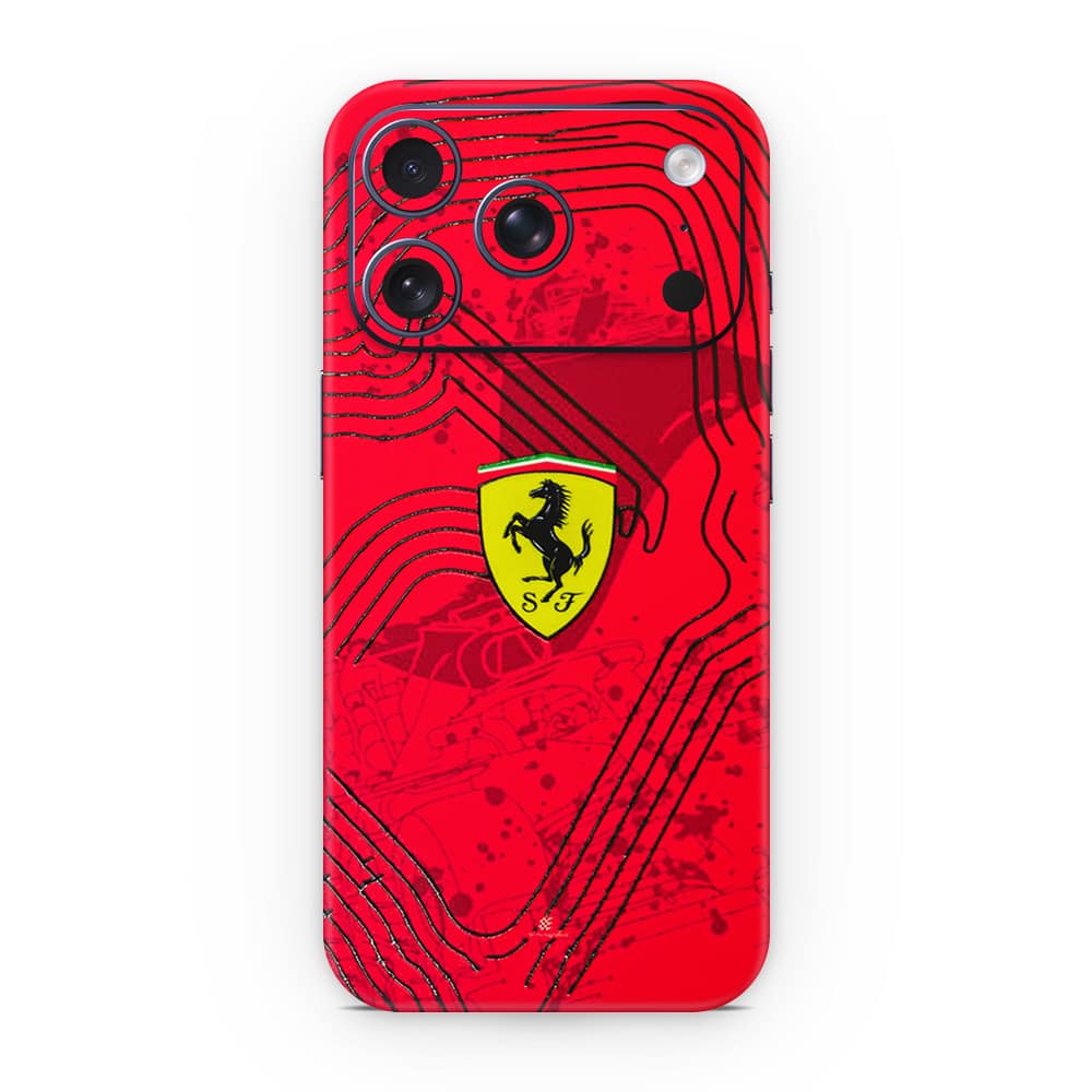 Iphone 17 pro ferrari's blaze 3d skin wrapitskin