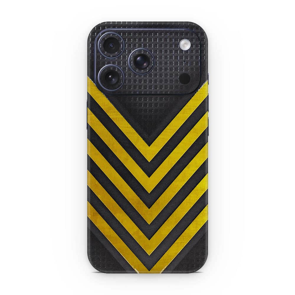 Iphone 17 pro arrows yellow 3d skin wrapitskin