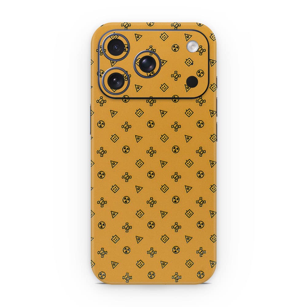 Iphone 17 pro yellow danger 3d skin wrapitskin