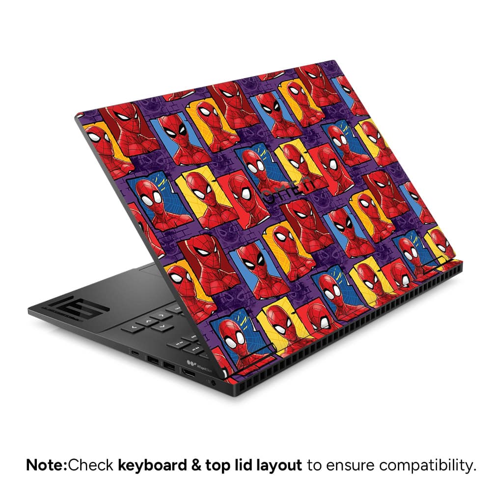 Hp omen 16 spidey's world skin wrapitskin