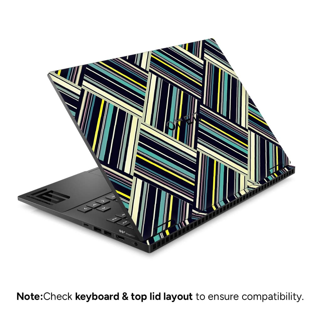 Hp omen 16 striped abstract skin wrapitskin