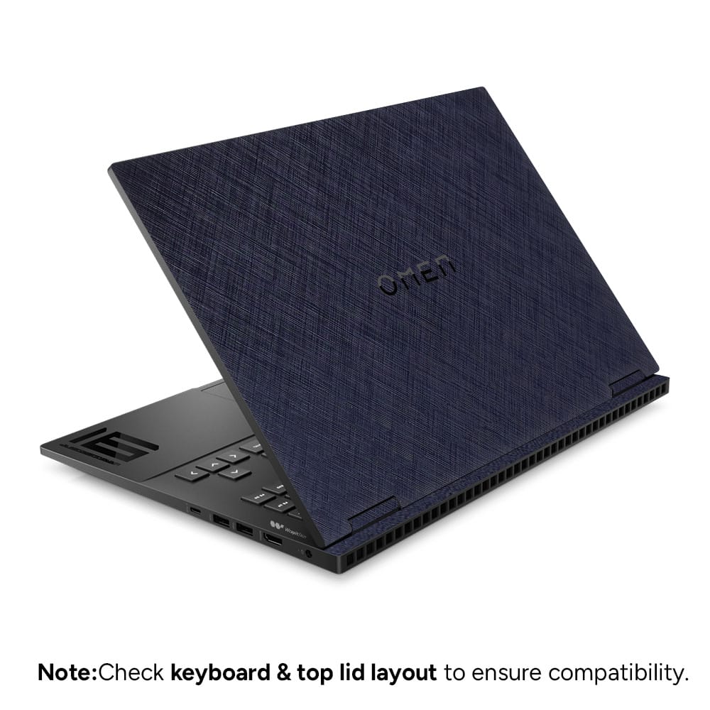 Hp omen 16 cross metal blue skin wrapitskin