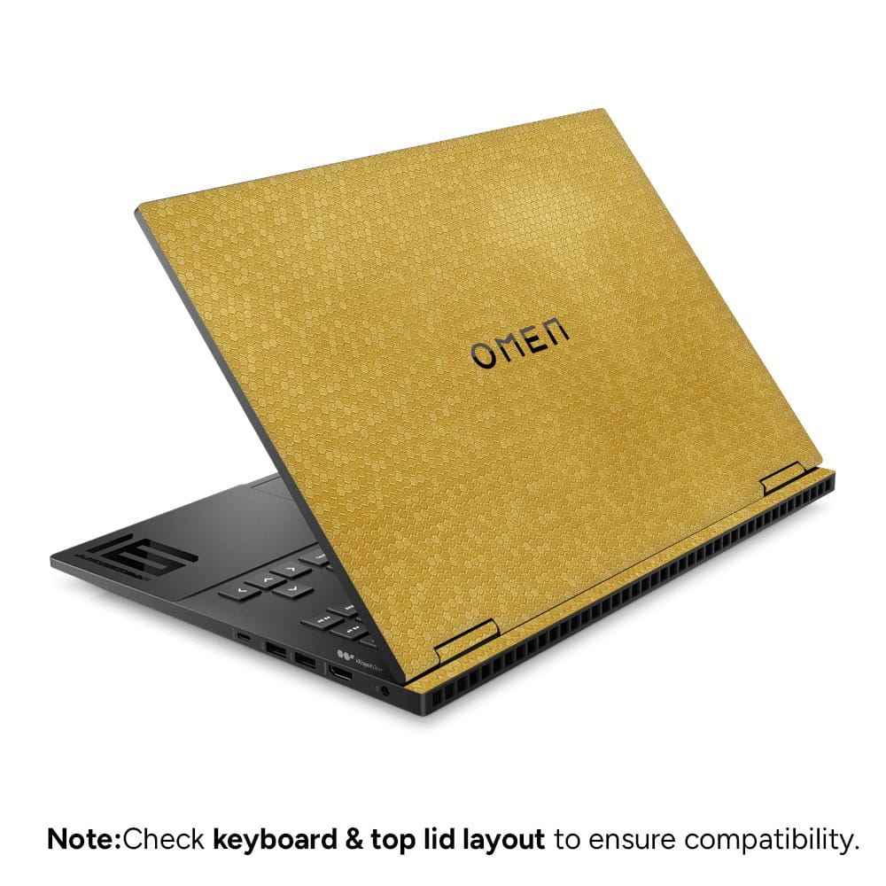 Hp omen 16 honeycomb gold skin wrapitskin