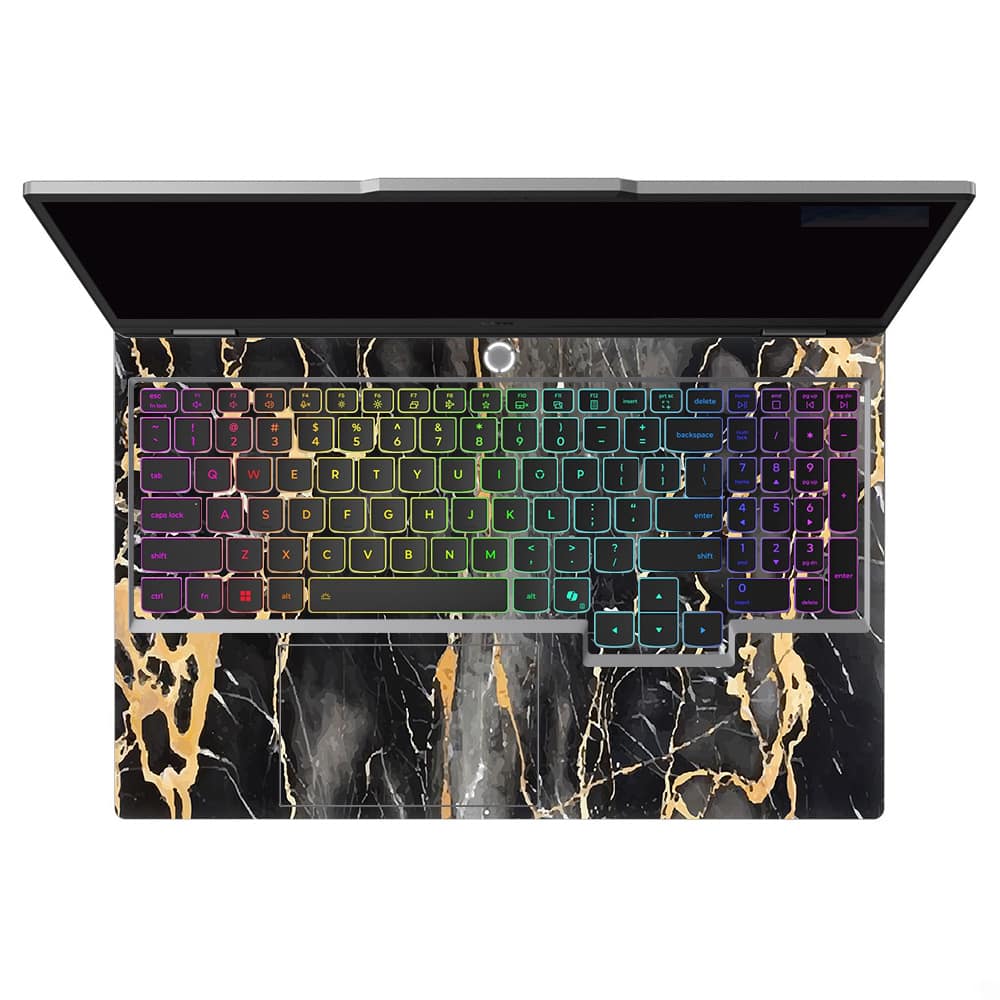 Lenovo loq black gold fusion art skin | wrapitskin