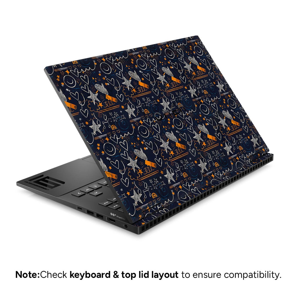 Hp omen 16 doodleverse skin wrapitskin