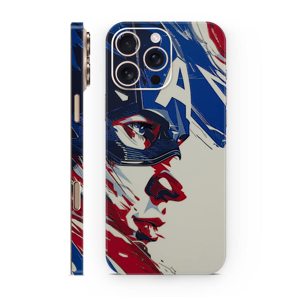 Iphone 16 pro max captain america 3d skin wrapitskin