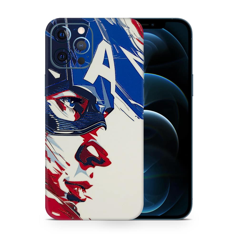 Iphone 12 pro captain america 3d skin wrapitskin