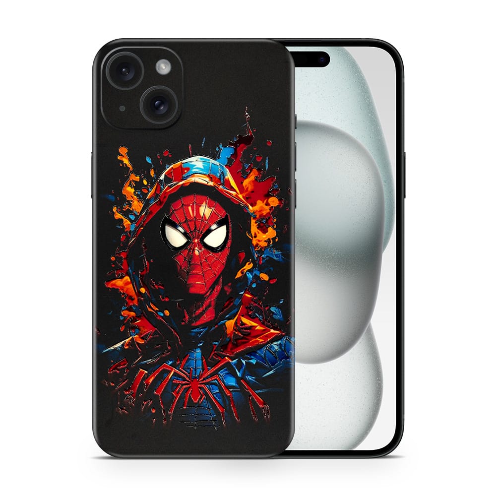 Iphone 15 plus spiderman splash 3d skin wrapitskin