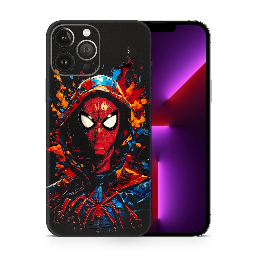 Iphone 13 pro max spiderman splash 3d skin wrapitskin