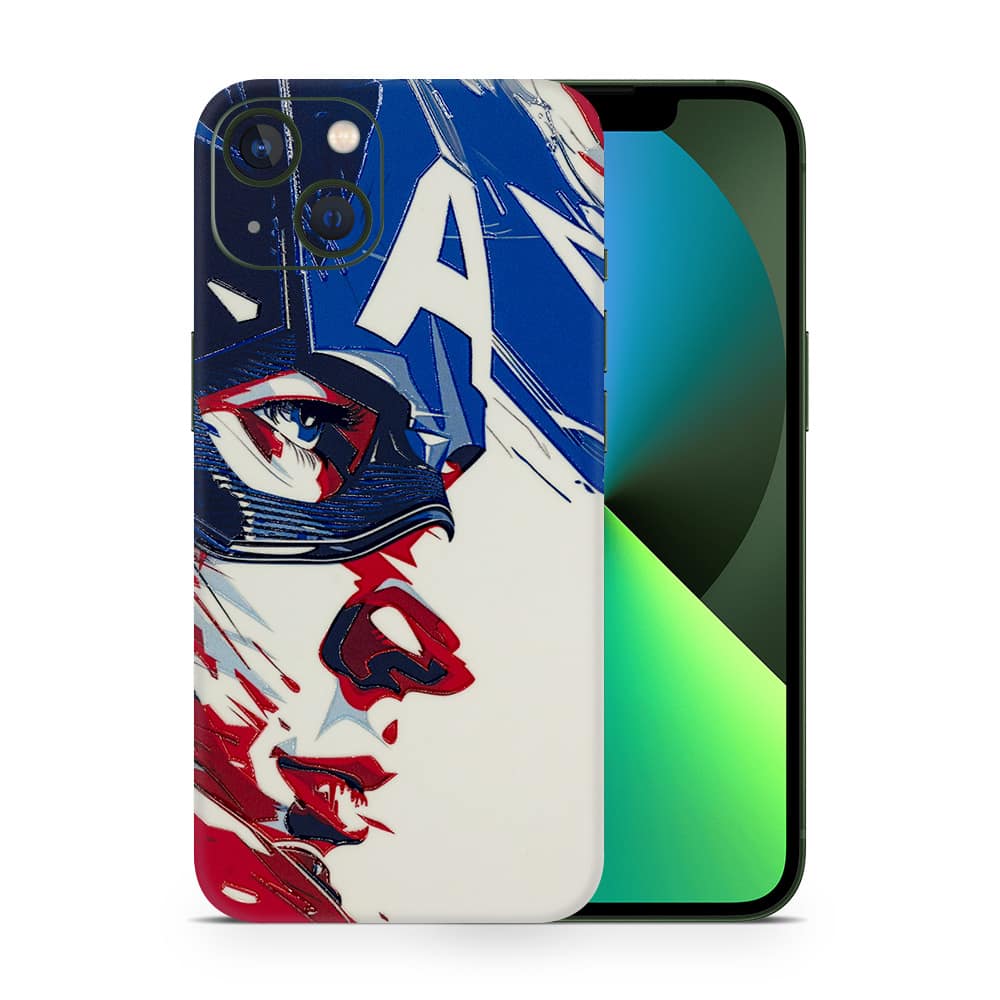 Iphone 13 captain america 3d skin wrapitskin