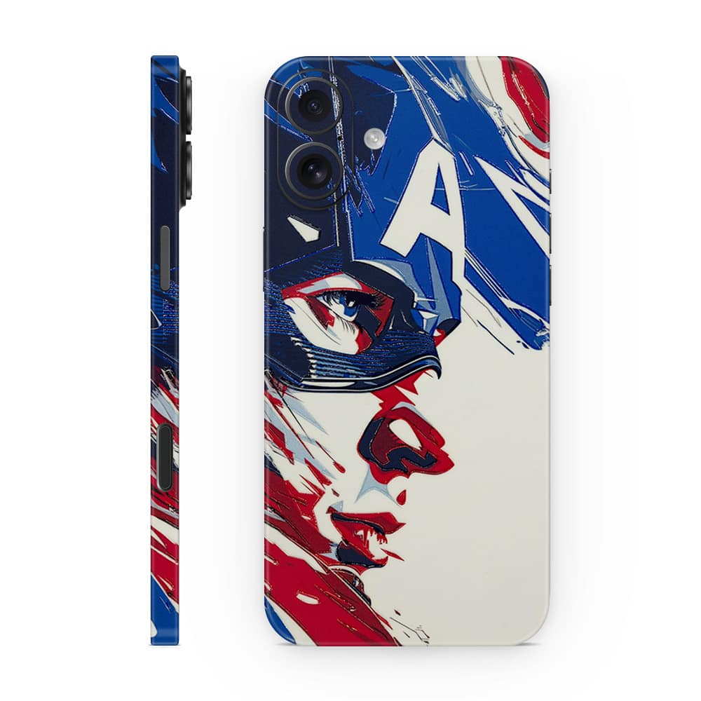 Iphone 16 plus captain america 3d skin wrapitskin