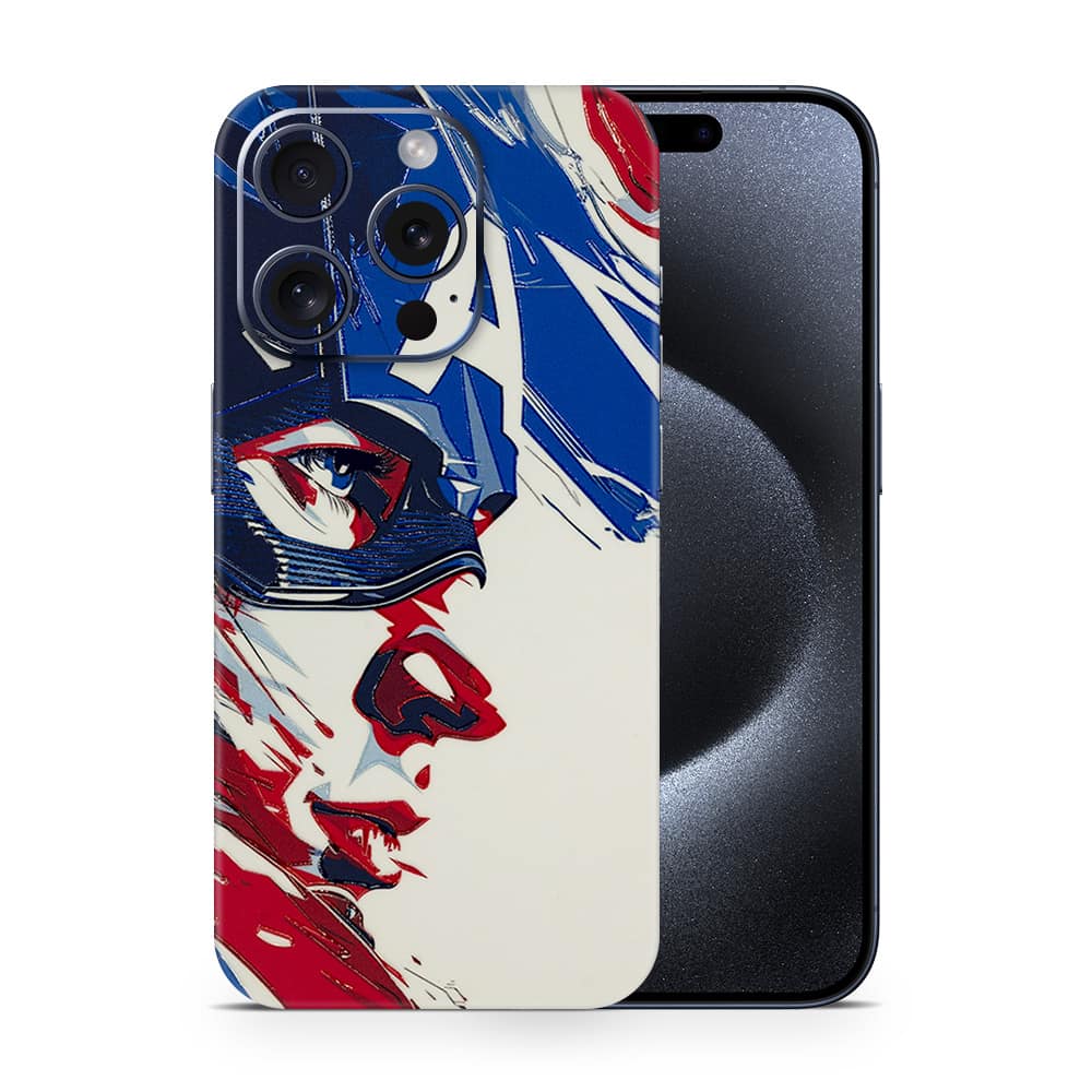 Iphone 15 pro captain america 3d skin wrapitskin