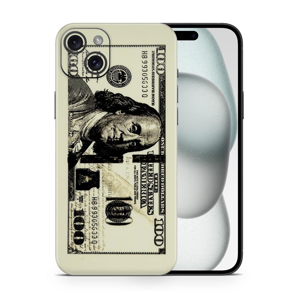 Iphone 15 dollar bill 3d skin wrapitskin