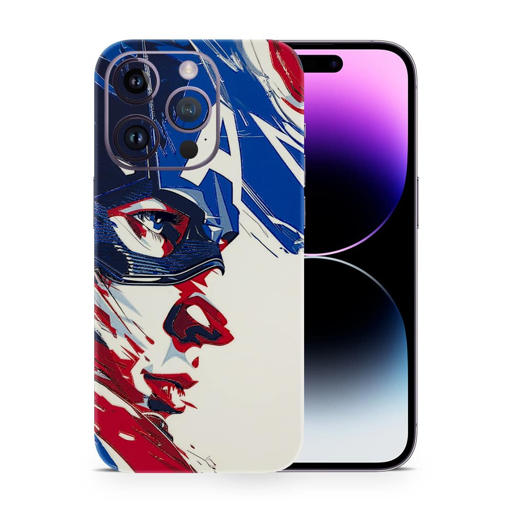 Iphone 14 pro max captain america 3d skin wrapitskin