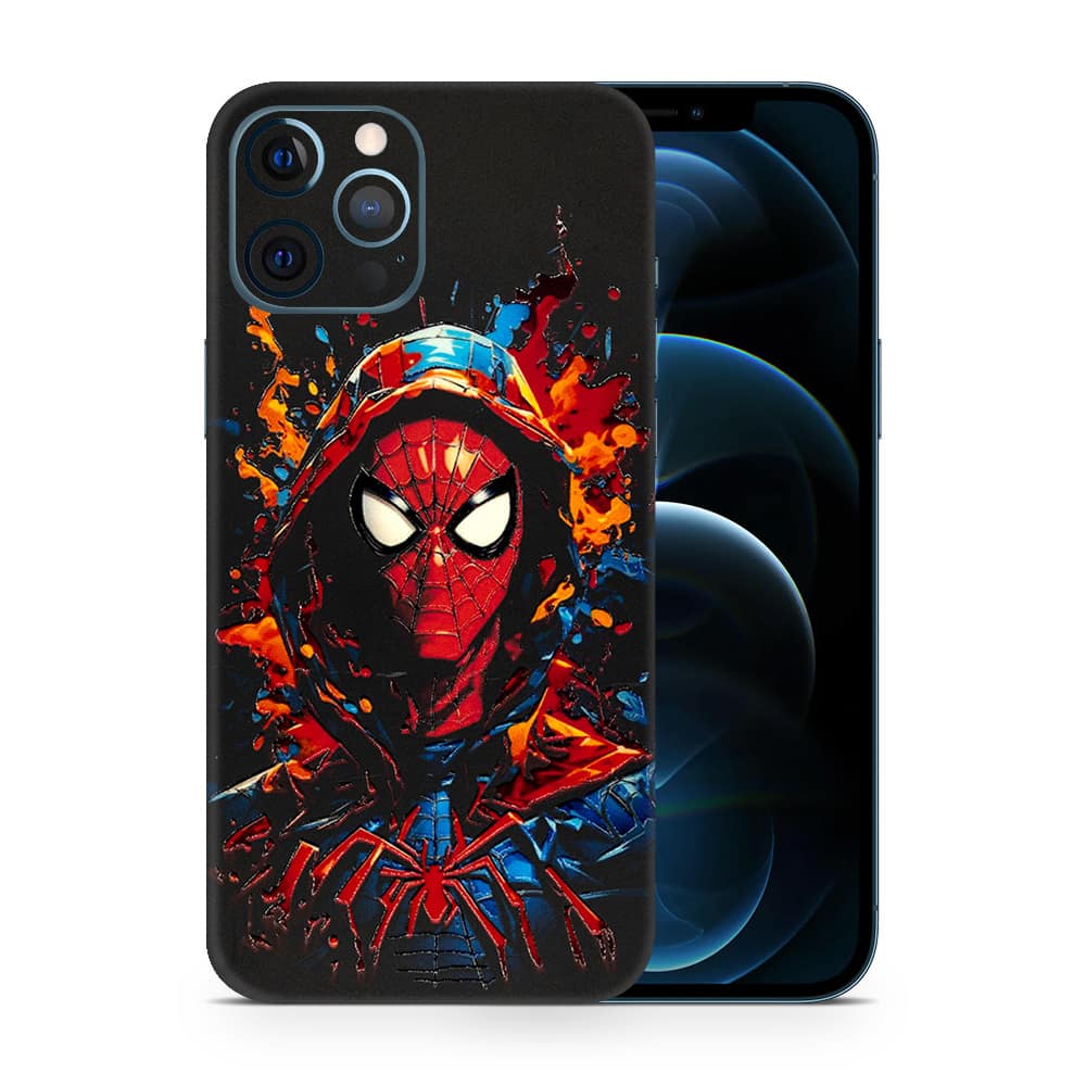 Iphone 12 pro spiderman splash 3d skin wrapitskin