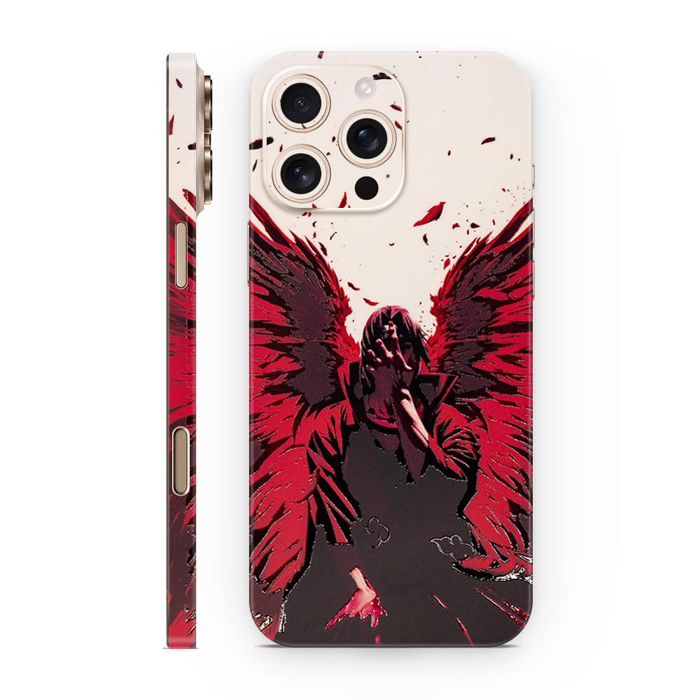 Iphone 16 pro max crimson angel 3d skin wrapitskin
