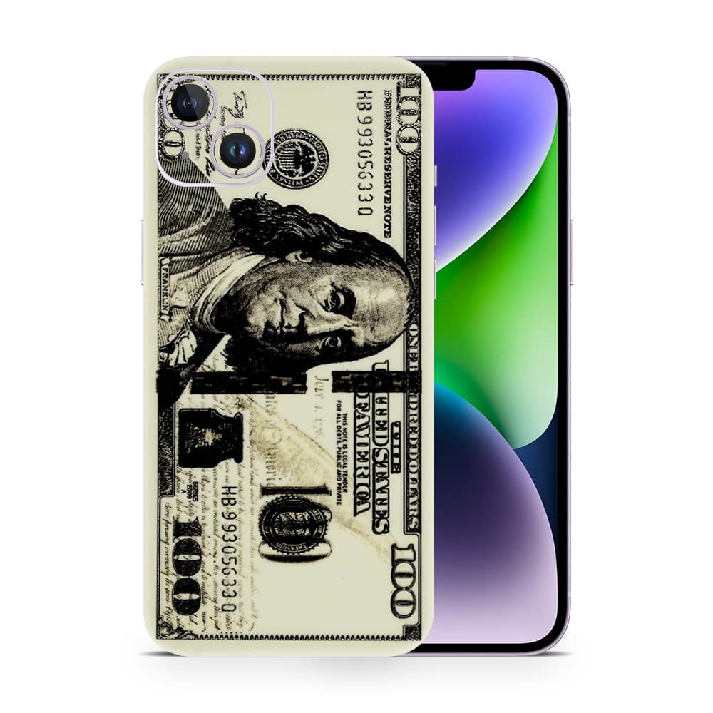 Iphone 14 dollar bill 3d skin wrapitskin