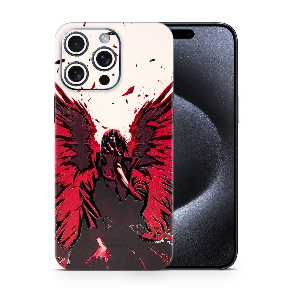 Iphone 15 pro max crimson angel 3d skin wrapitskin